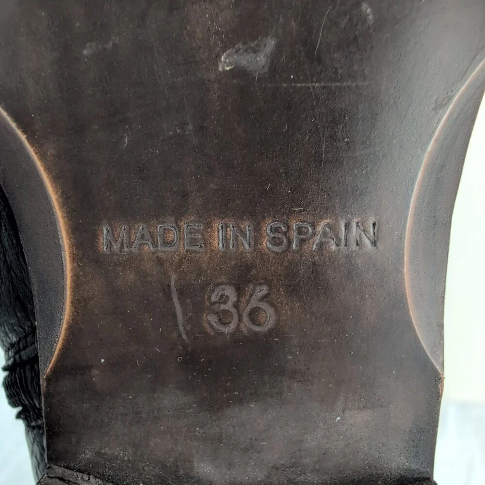 Free People Over-the-Knee Suede & Leather Boots Sz 5.5/6‎